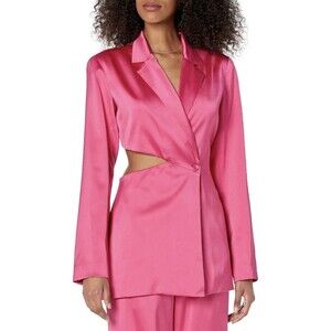 Porsha Williams x The Drop Women's Black Cutout Waist Blazer Hot Pink Size M NWT